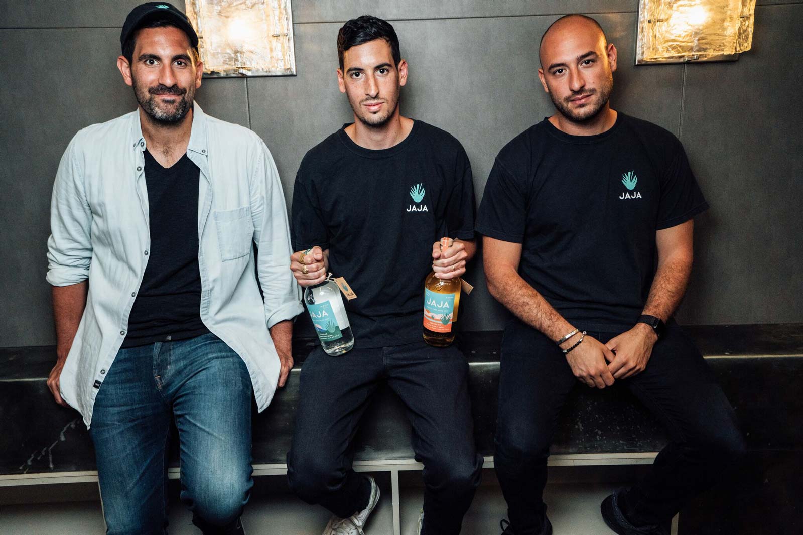 Elliot Tebele with co-founders of JAJA Tequila.